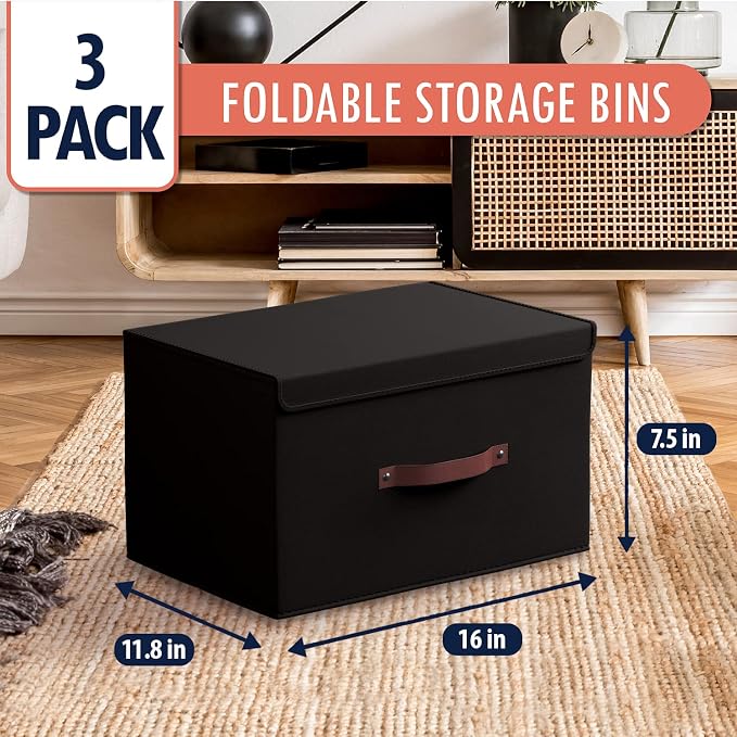 Ornavo Home 3 Pack Collapsible Storage Bins - Image 6