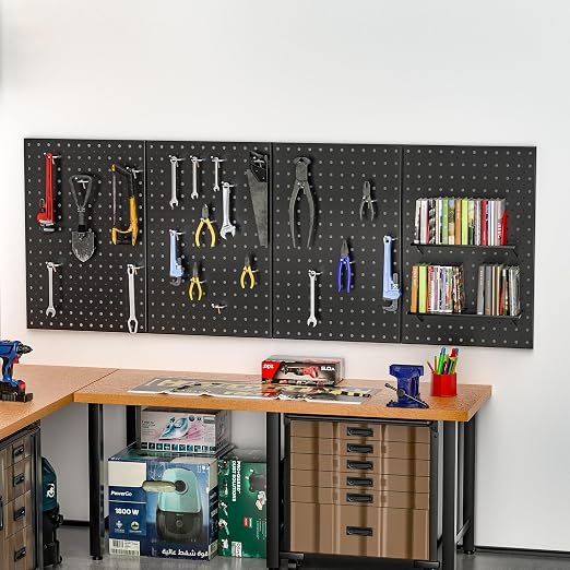Pegboard Smith Metal Pegboard Panels, Wall-Mounted Pegboard Organizer System - Image 5