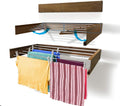 Step Up Laundry Drying Rack (40-INCH Wide - Wood-Look), Wall Mounted