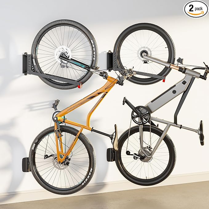 monTEK Swivel Bike Wall Mount, No Heavy Lifting Required Bike Wall Mount by monTEK