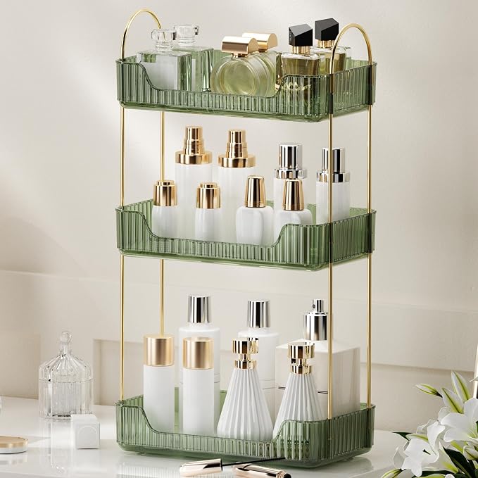 YCIA&DONE Bathroom Organizer Countertop, Makeup Storage, Skincare Cosmetic Tray by YCIADONE