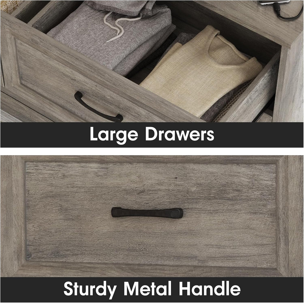 Fameill Dresser for Bedroom, 6 Drawer Wide Dresser Organizer with