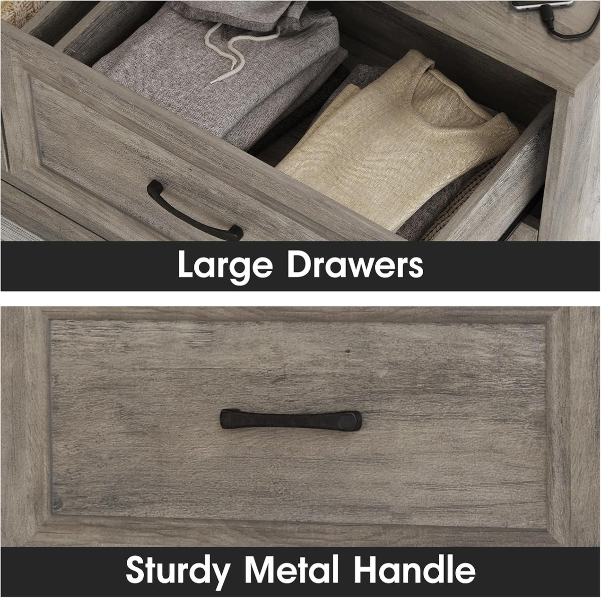 Fameill Dresser for Bedroom, 6 Drawer Wide Dresser Organizer with