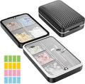 Magnetic Travel Pill Organizer Large 7 Day Medicine Box Case-Black