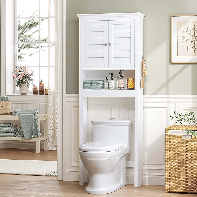 Spirich Over The Toilet Storage Cabinet, Space-Saving Above Toilet Bathroom - Image 3