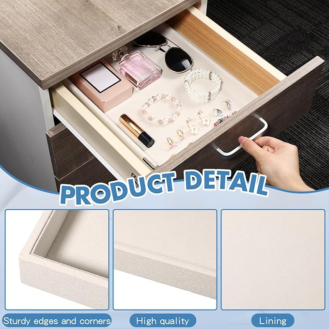 Quelay Stackable Jewelry Tray Jewelry Organizer Tray Showcase Display Empty - Image 3
