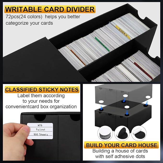 Trading Card Storage Box, Includes 21-600 CT Boxes & Card Dividers, + Trading - Image 4