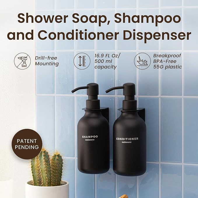 MaisoNovo Shampoo and Conditioner Dispenser - Image 2