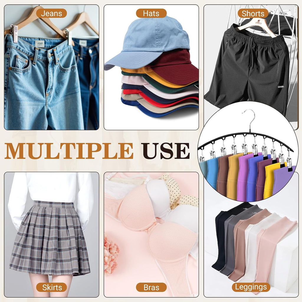 InPoTo Legging Organizer 2 Pack Metal Hanger 10 Clips Holds 20