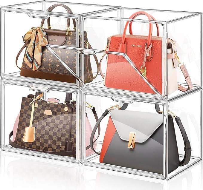 ULENDIS 4 Packs Plastic Purse Storage Organizer by ULENDIS
