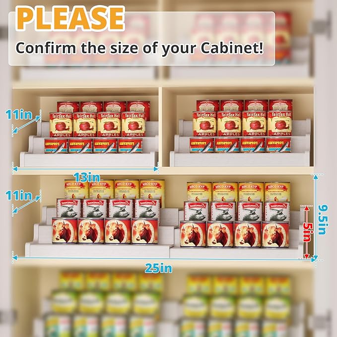 Expandable Bamboo Can Rack Organizer - Image 3