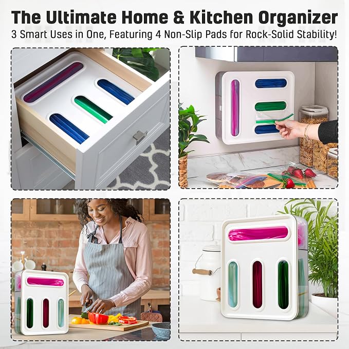 HIMUS Food Storage Bag Organizer - 4 in 1 Plastic Baggie Organizer - Image 8