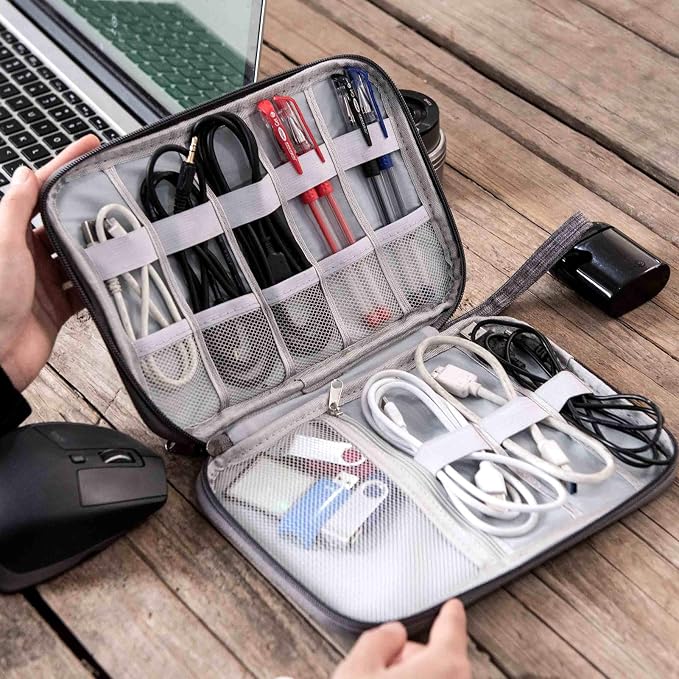 SELLYFELLY Travel Electronics Organizer Portable Cable Organizer Bag - Image 2