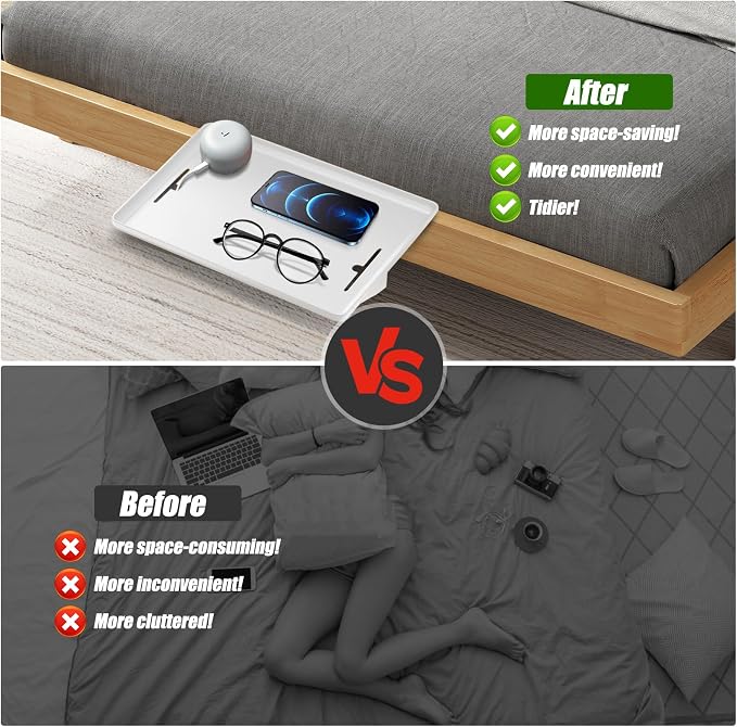 Bedside Table College Dorm Room Essentials Clip On Nightstand Floating Bed Side - Image 5