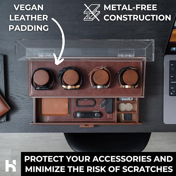 Holme & Hadfield Premium 4 Slot Watch Box - Image 6