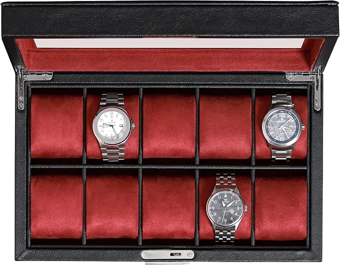 ROTHWELL 10 Slot Leather Watch Box by RothwellSanFrancisco