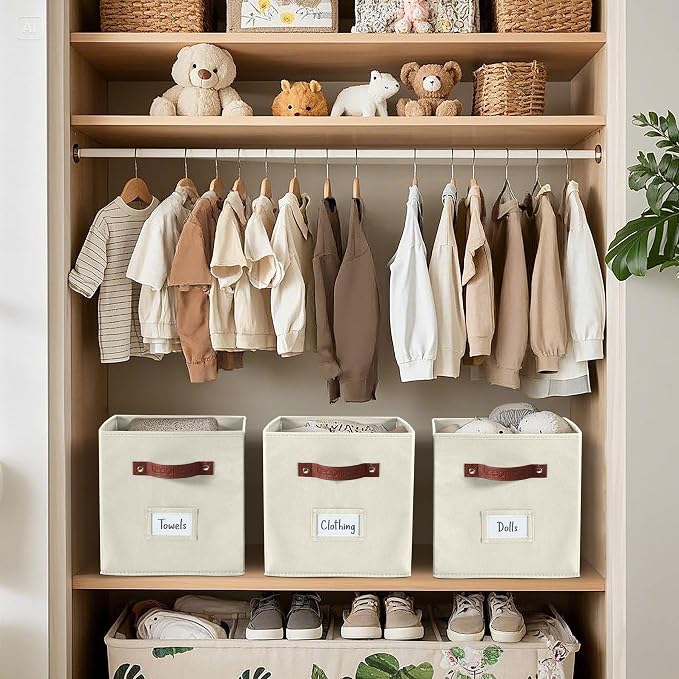 DECOMOMO Storage Cubes, Fabric Organizer Bins - Image 2