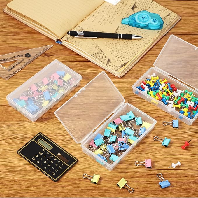 SATINIOR 24 Packs Small Clear Plastic Beads Storage Containers Box - Image 5