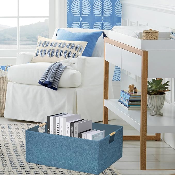 Foldable Storage Box with Handles | 16.9 Inch Collapsible Organizer - Image 7