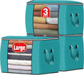 Fab totes 24 Gallons Clothes Storage, Foldable Thick Fabric Blanket Storage Bags by Fabtotes