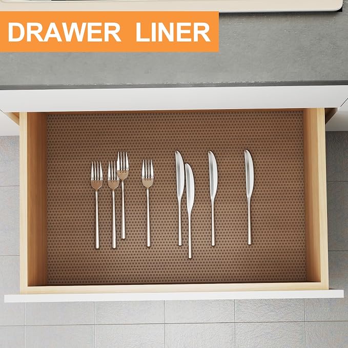FLPMIX Kitchen Cabinet Shelf Liner: 22" x 300" Clear Waterproof Under Sink Mat - Image 2