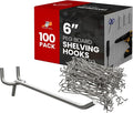 100 Pack PEG Board Pegboard Shelving Hooks 6" Length Wholesale Lot by FactorDuty