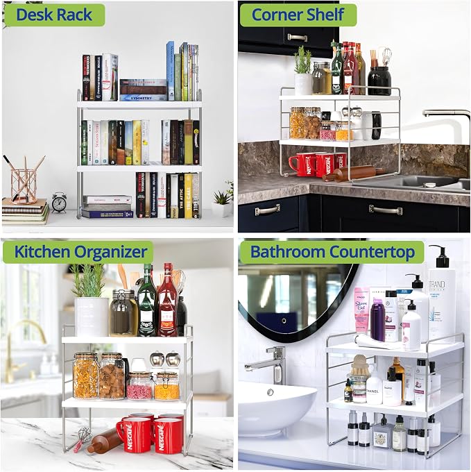 YAN & HIN 2 Packs 3-Tier Pantry Cabinet Organizers and Storage, Adjustable - Image 7