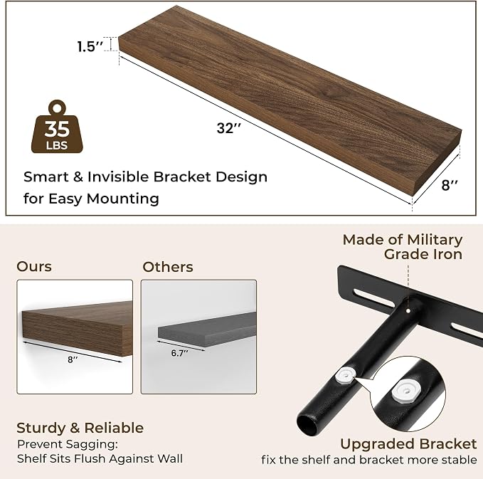 RICHFOCUS 31.5Inch Floating Shelves - Image 3