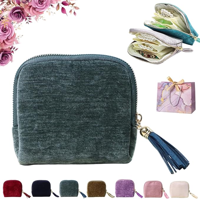 Travel Jewelry Case, Portable Jewelry Storage Bag, Compact Foldable Five by Unknown