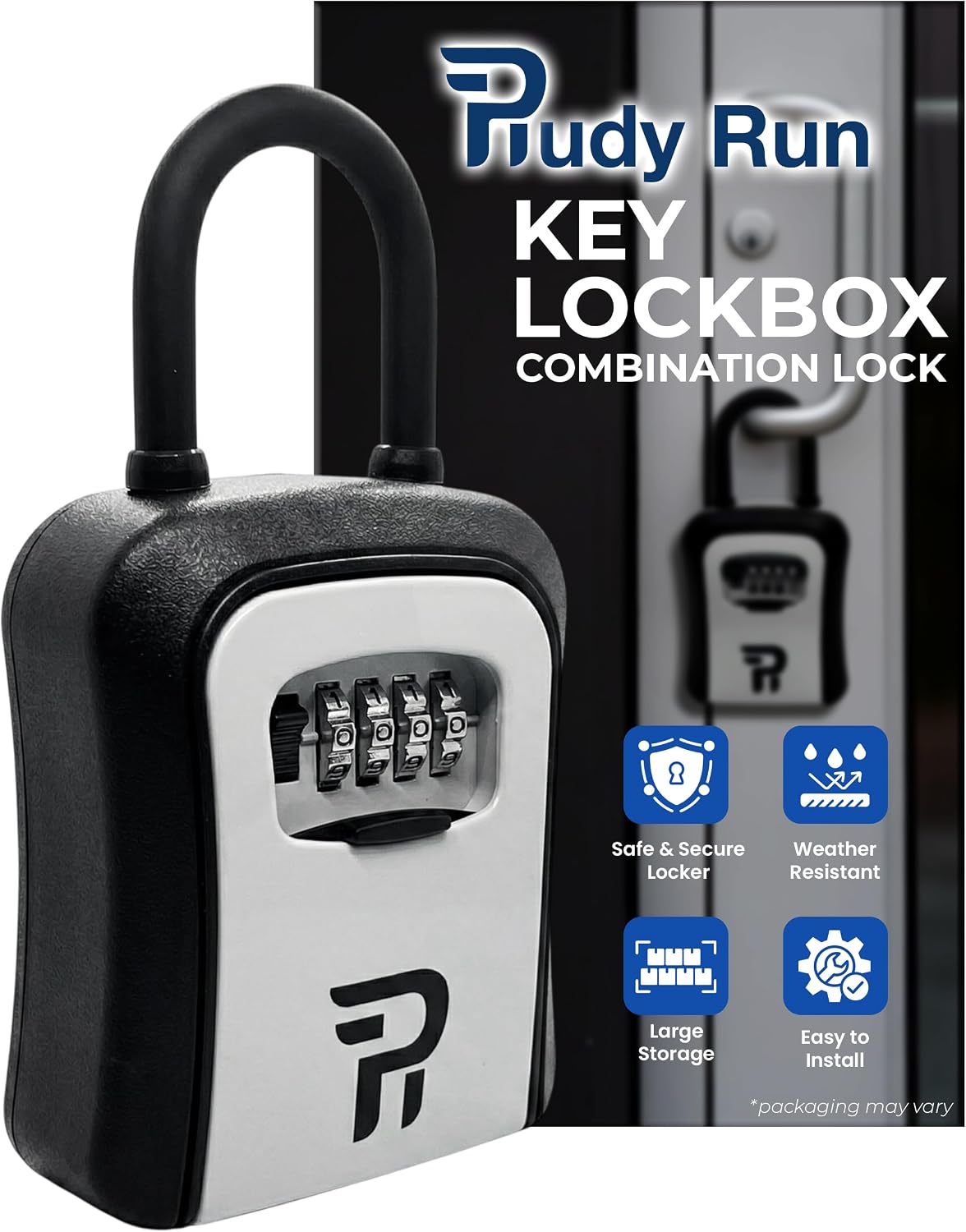 Key Lock Box for Outside – Large Outdoor Lockbox for Keys with Code