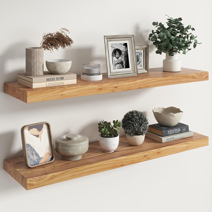 RICHFOCUS Elm Floating Shelves for Wall by Unknown