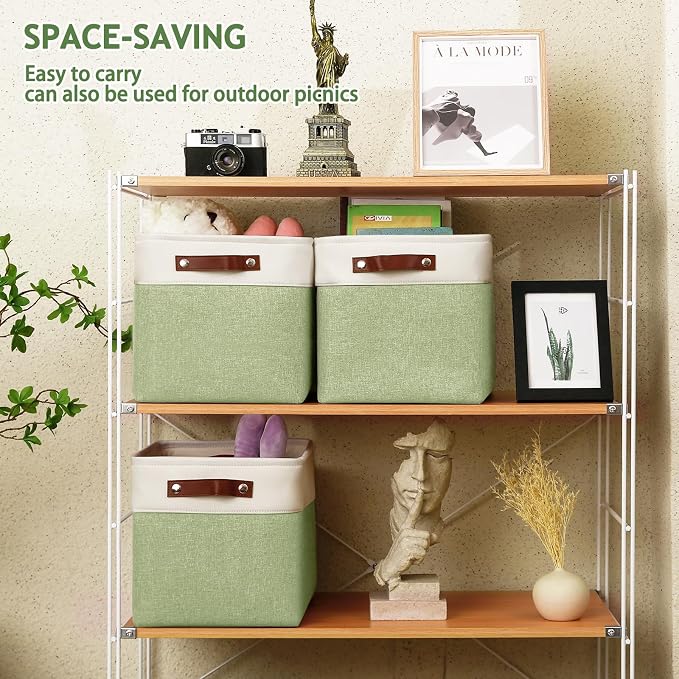 Foldable Storage Cubes 11x11 Inch, Collapsible Storage Basket - Image 8