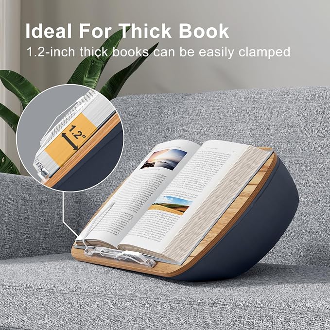 Lap Beanbag Book Stand for Hands Free Reading Comfortable Reading Pillow Stand - Image 4