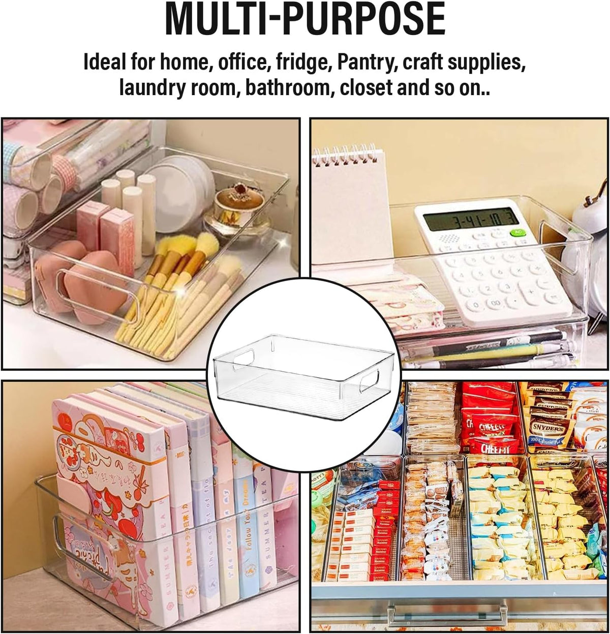 Clear Plastic Storage Bins, Pantry Organizers and Storage, Kitchen
