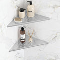 Corner Shower Shelves, 10” Recessed Tile Shower Shelf Brushed Nickel, 304 by Qeke