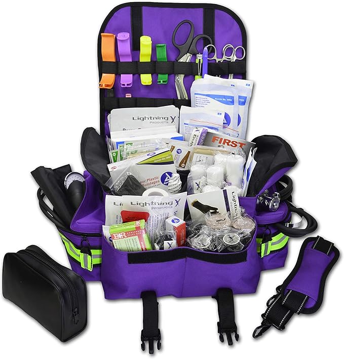Lightning X Personalized First Responder EMT EMS Trauma Bag w/Stocked First Aid - Image 2
