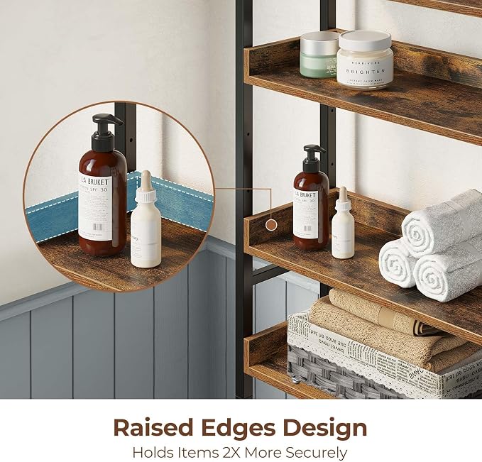 Rolanstar Over The Toilet Storage Rack, 3-Tier Bathroom Organizer Shelf Over - Image 4