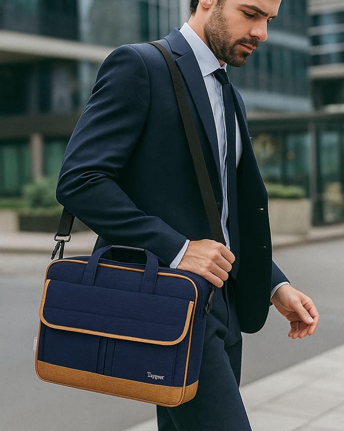 Taygeer Briefcases for Men, Water Resistant Laptop Bag 15.6 Inch for Business - Image 2