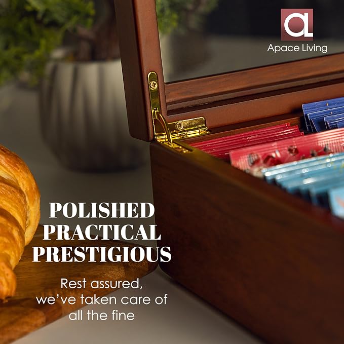 Tea Box - Luxury Wooden Tea Bag Organizer from The Apace Premier Collection - 8 - Image 2