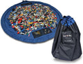 Lay-n-Go 2-in-1 Small Portable Drawstring Toys Storage Organizer and Play Mat by Lay-n-Go