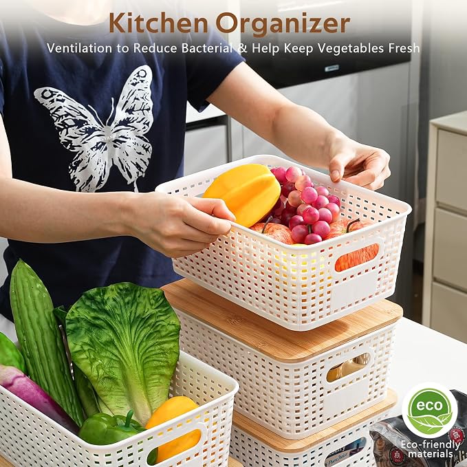 8 Pack Plastic Storage Bins - Image 4