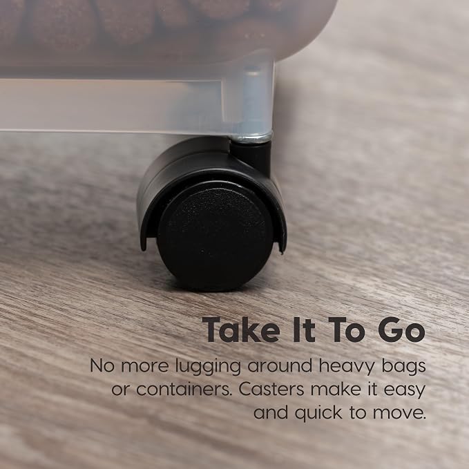 IRIS USA WeatherPro Airtight Dog Food Storage Container, Attachable Wheels - Image 10