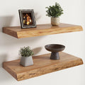 RICHFOCUS Live Edge Elm Floating Shelves by Unknown