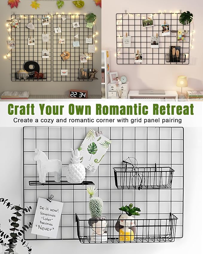 3 Pack Wall Basket, Hanging Wire Basket - Image 5