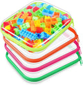 Hoolerry 4 Pcs Hard Clear Zipper Case Makeup Bags Plastic Pencil Pouch by Hoolerry