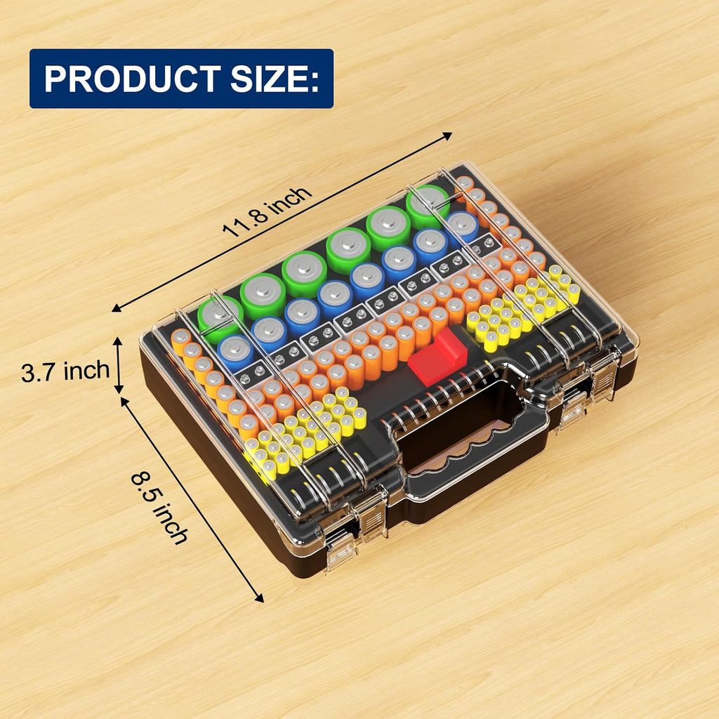Battery Storage & Organizer Case with Tester