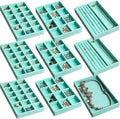 Frebeauty Jewelry Organizer Tray, Stackable Velvet Jewelry Trays, Drawer by Frebeauty