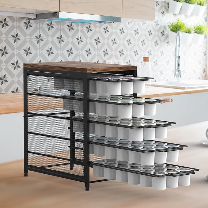Coffee Pod Drawer for K Cups 90 Pod Pack Capacity Rack K Cups Holder Drawer - Image 2