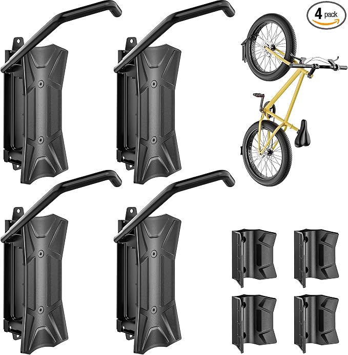 monTEK Bike Wall Mount for 4.5" Tire Width, Swivel Bike Wall Hanger Holds Up to by monTEK