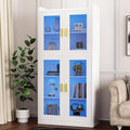 Unikito Display Cabinet with Glass Doors, Glass Display Case with 5-Tier by Unikito